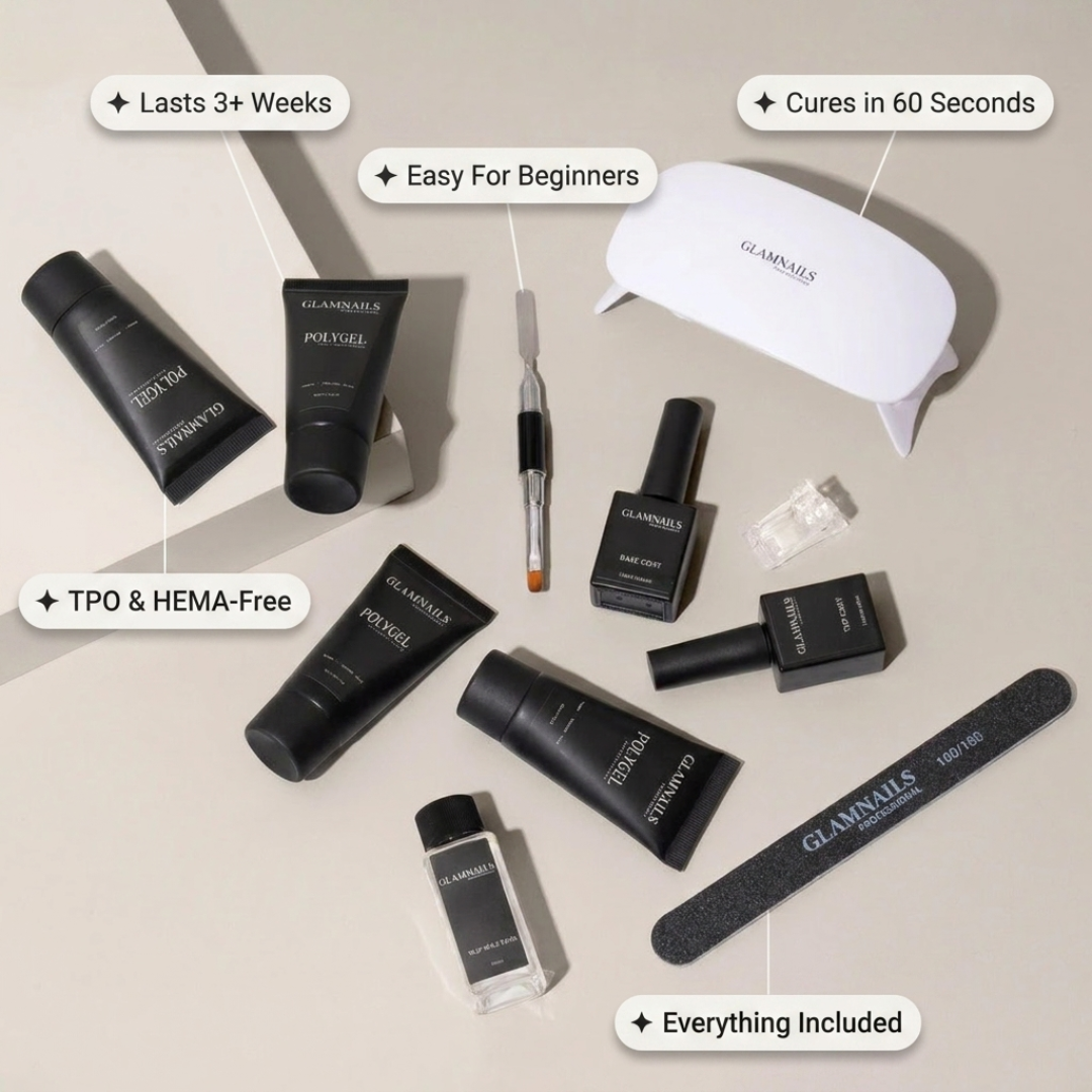 Polygel Starterset | 2+2 Gratis Kleuren GlamnailsprofessionalÂ
