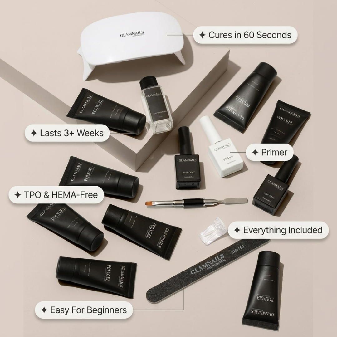 Polygel Starterset | 4+4 Gratis Kleuren GlamnailsprofessionalÂ