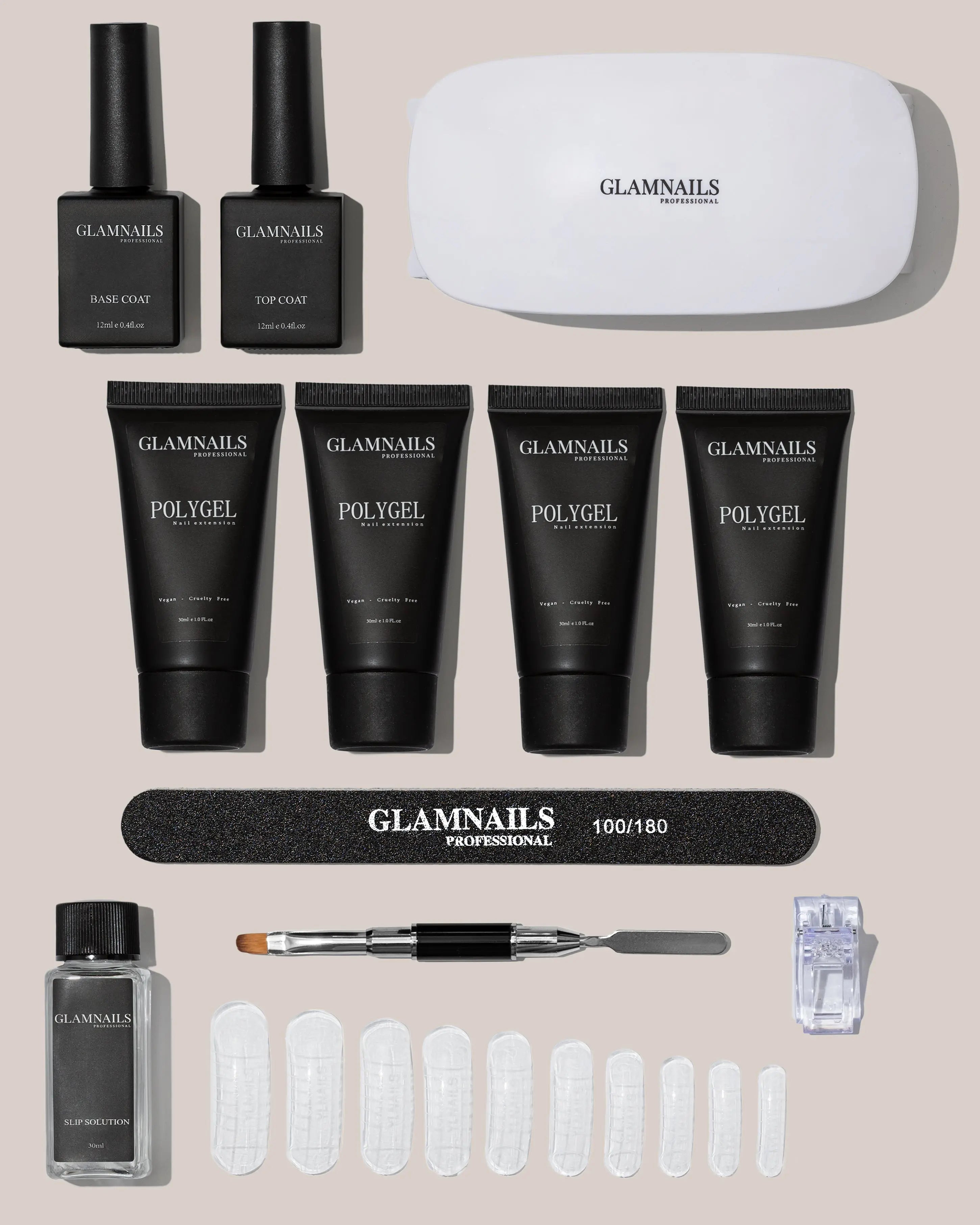 Glamnailsprofessional Hälsa & skönhet > Nagelvård > Nagelgel Polygel Startset | 2+2 Gratis Färger
