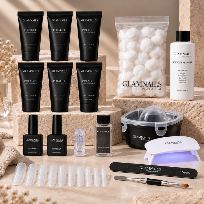 Polygel-startset | 3+3 gratis färger Glamnailsprofessional