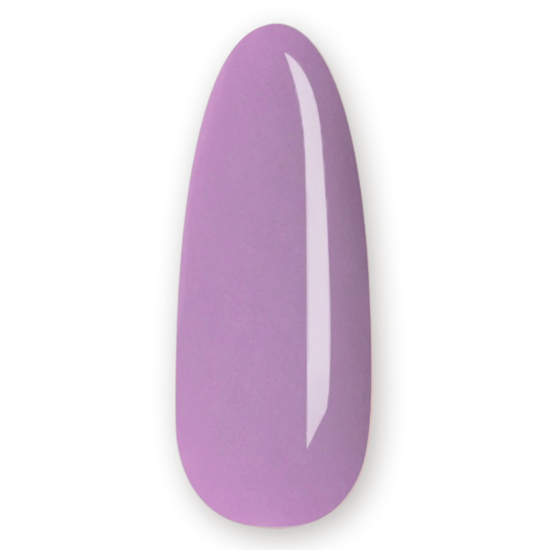 Polygel 'Lavender Mist' - prachtige, stralende en duurzame lavendelpaarse nageltint - gemakkelijk aan te brengen.